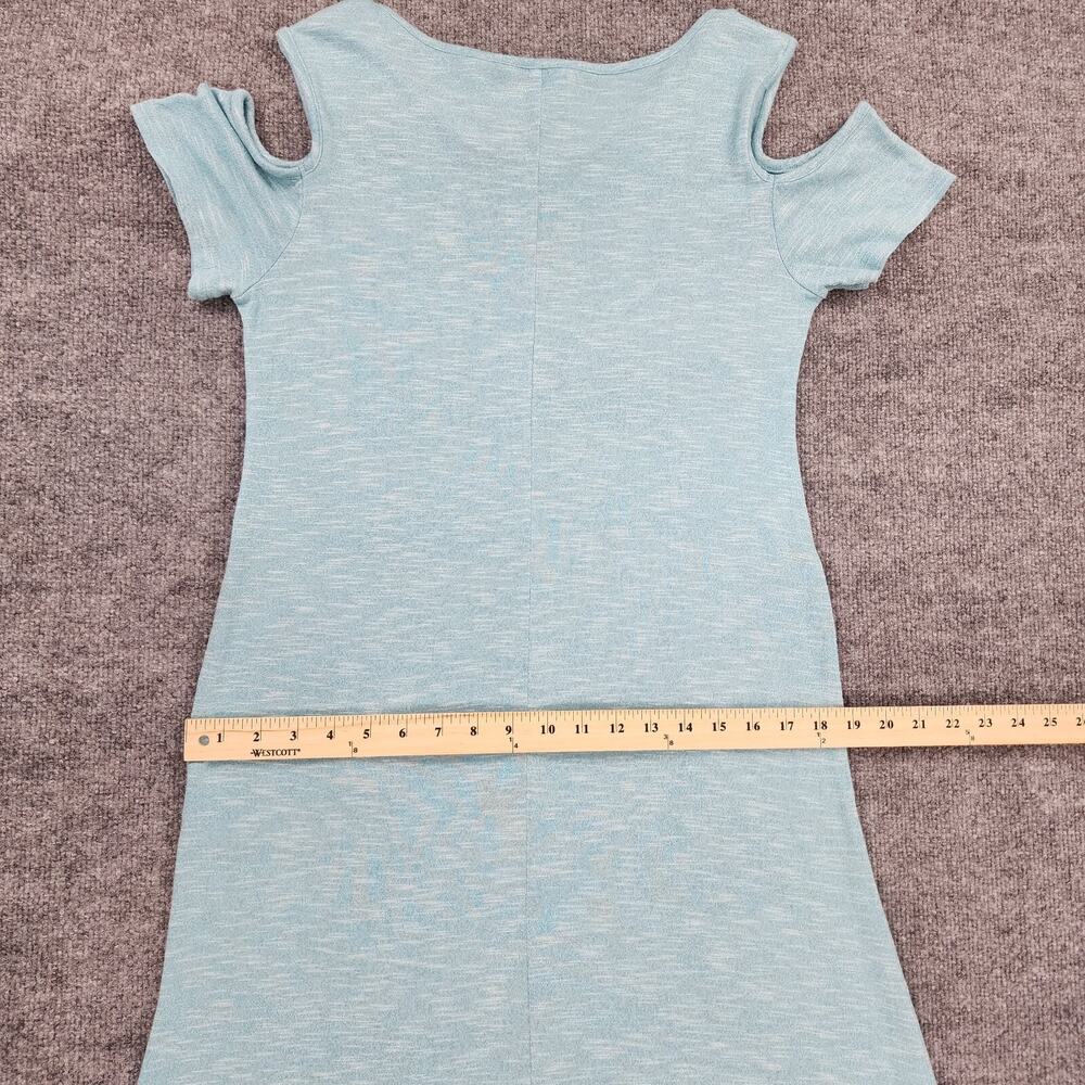 Soft Surroundings Dress Womens Petite Small Blue Electra Cold Shoulder Pocket - Picture 11 of 16